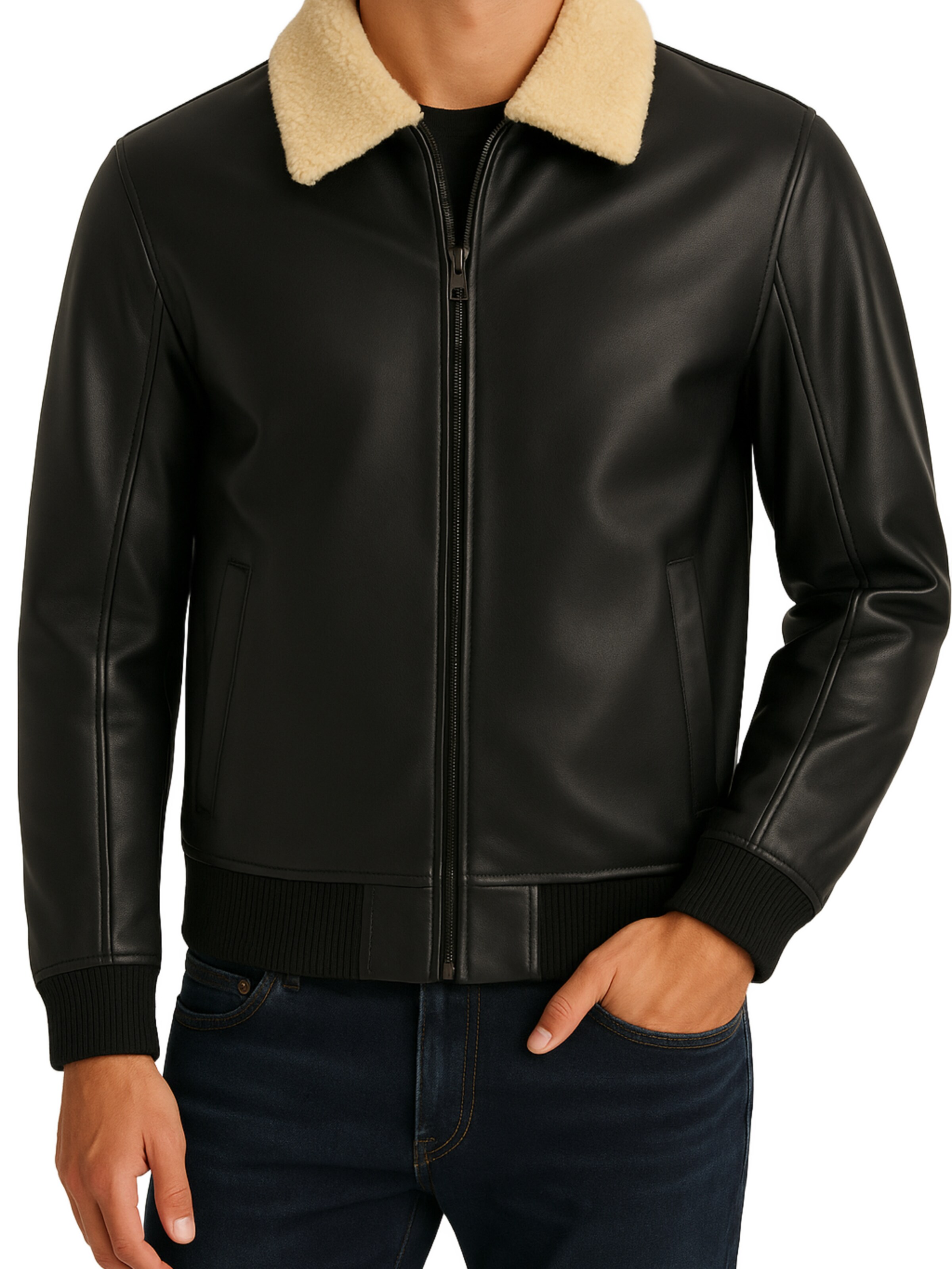 CYCAS D'OR Overgangsjakke 'The Commendent' i sort: forside