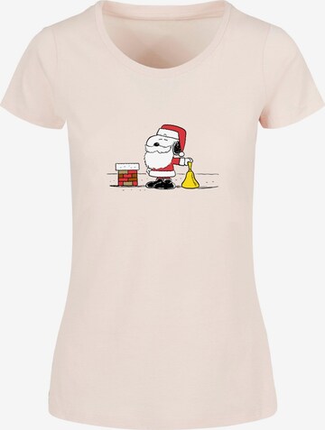 T-shirt 'Peanuts Snoopy Santa' Merchcode en rose : devant