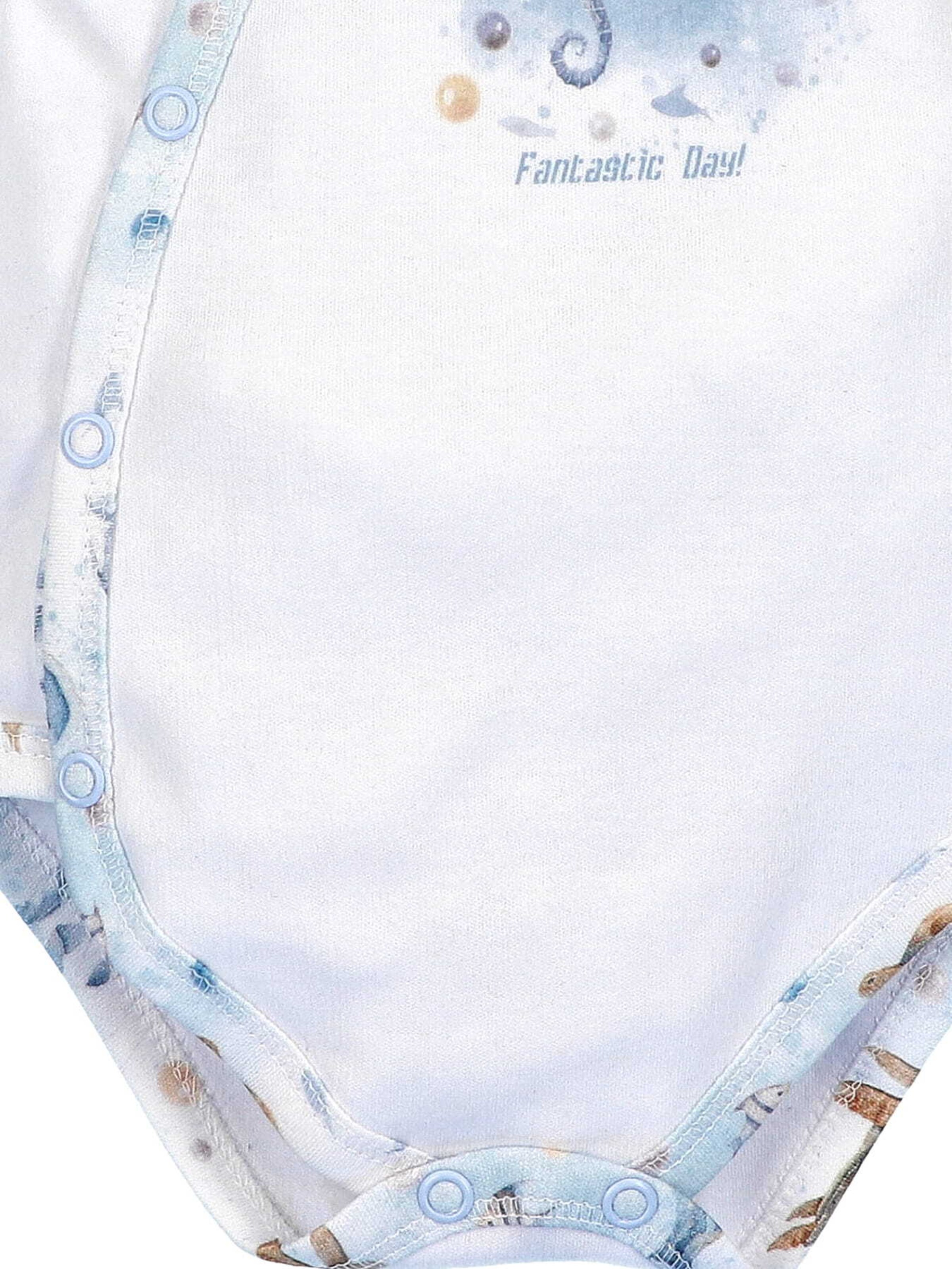 Barboteuse / body 'Meerestiere' NINI en blanc