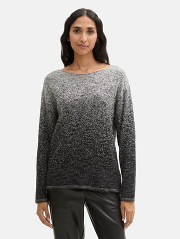TOM TAILOR Sweater in Black: front