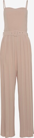 LASCANA Jumpsuit in Beige: voorkant