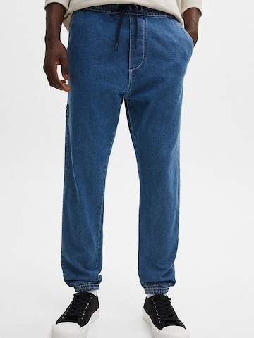 Pull&Bear Tapered Jeans in Blauw