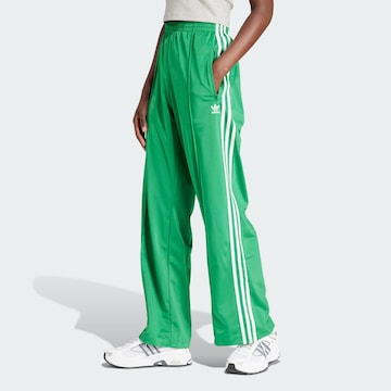 ADIDAS ORIGINALS Wide leg Pants 'Firebird' in Green: front