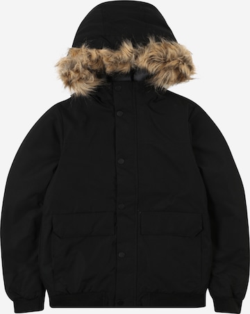 Jack & Jones Junior Winter jacket 'CHAMP' in Black: front
