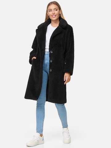 Threadbare Between-Seasons Coat 'Bear' in Black