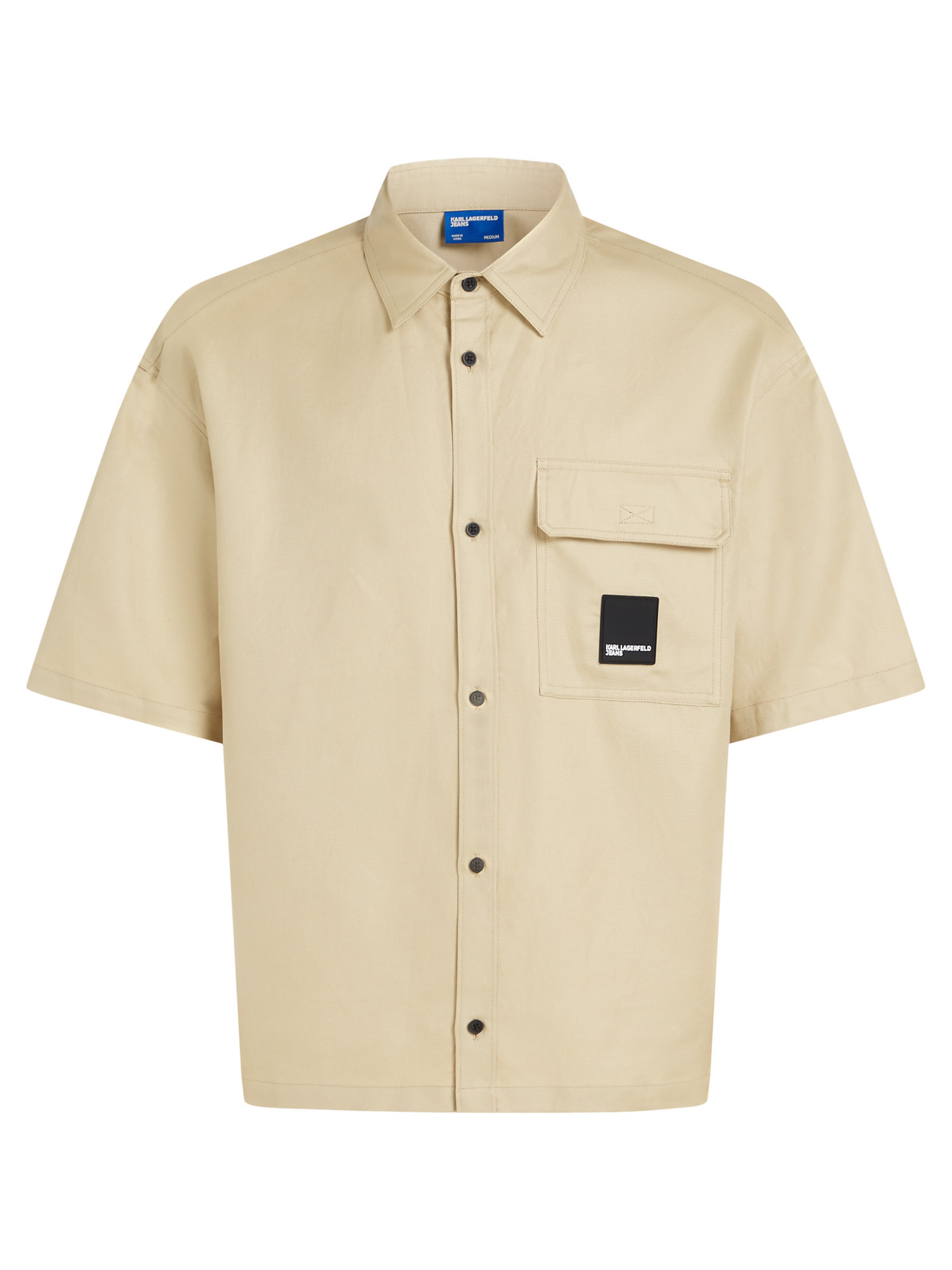 KARL LAGERFELD JEANS Comfort fit Button Up Shirt in Green: front