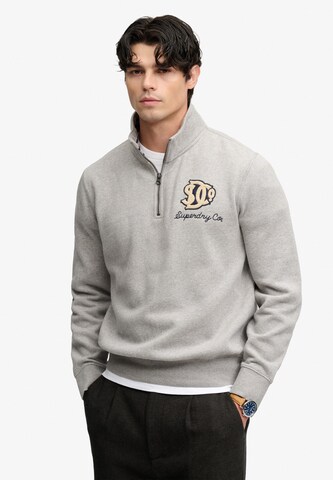 Superdry & Co Sweatshirt 'Vintage Athletic' in Grijs: voorkant
