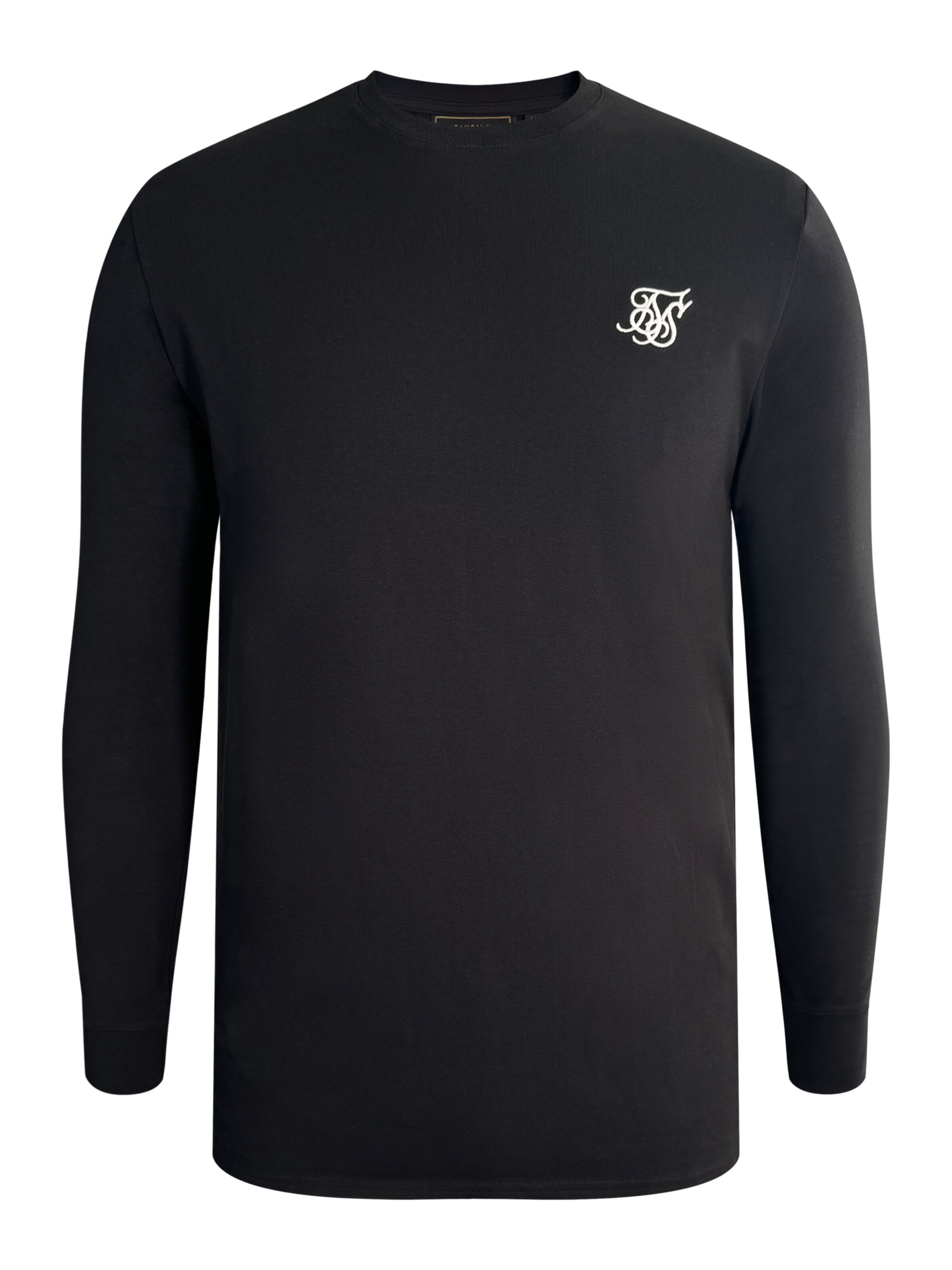 T-Shirt SikSilk en noir : devant