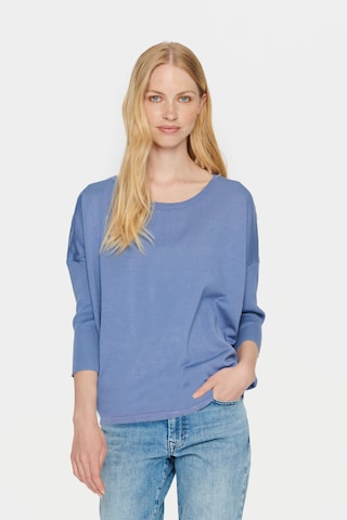 SAINT TROPEZ Sweater 'Mila' in Blue: front