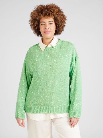 Pull-over 'BIBBI' ONLY Carmakoma en vert : devant