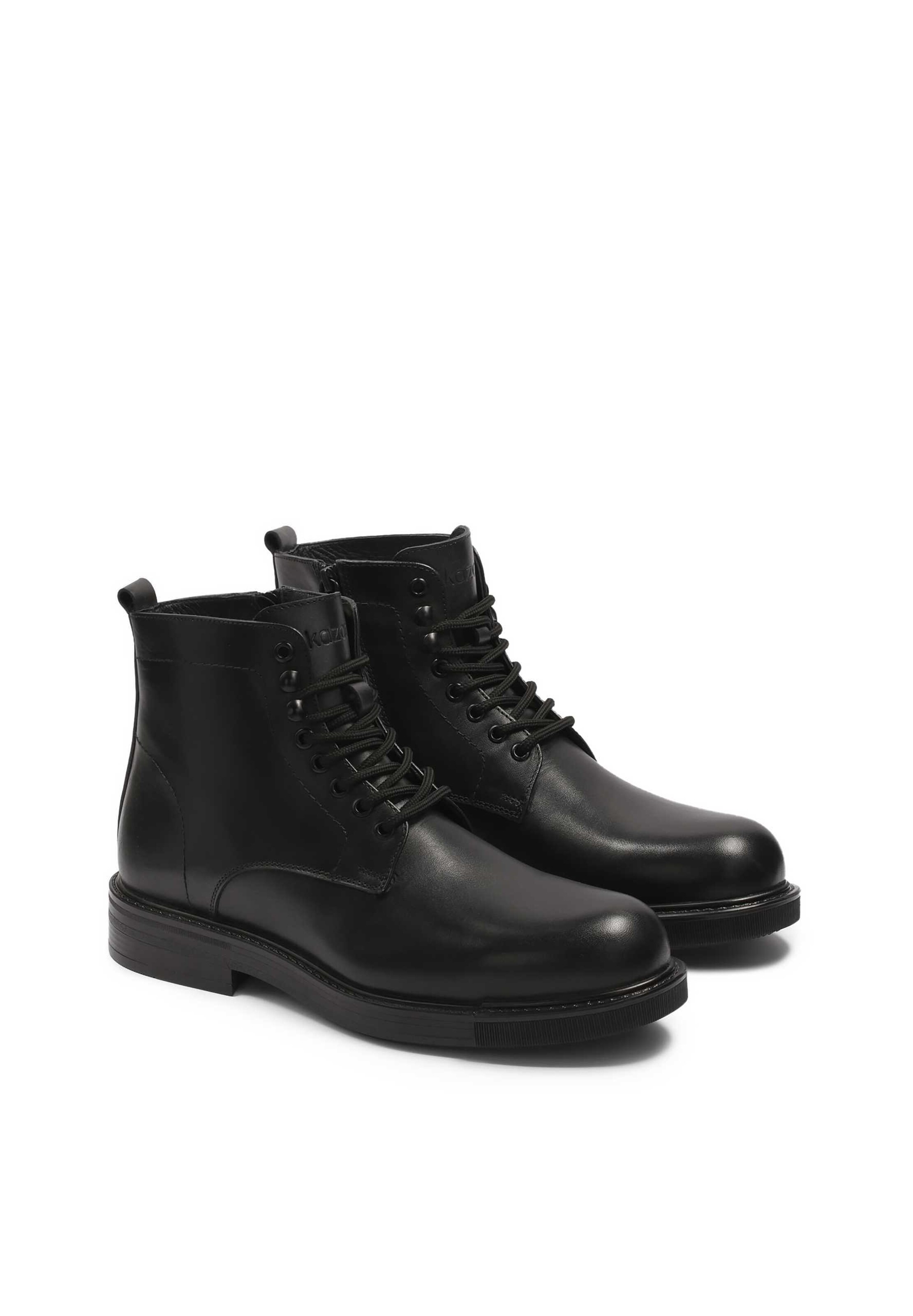 melns Kazar Klasiskie šņorzābaki