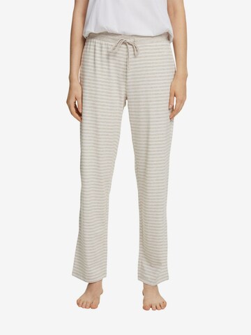 ESPRIT Pajama Pants in Beige: front