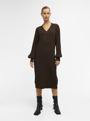 OBJECT Knitted dress in Brown