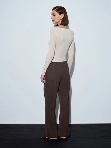 Wide Leg Pantalon Dilvin en marron