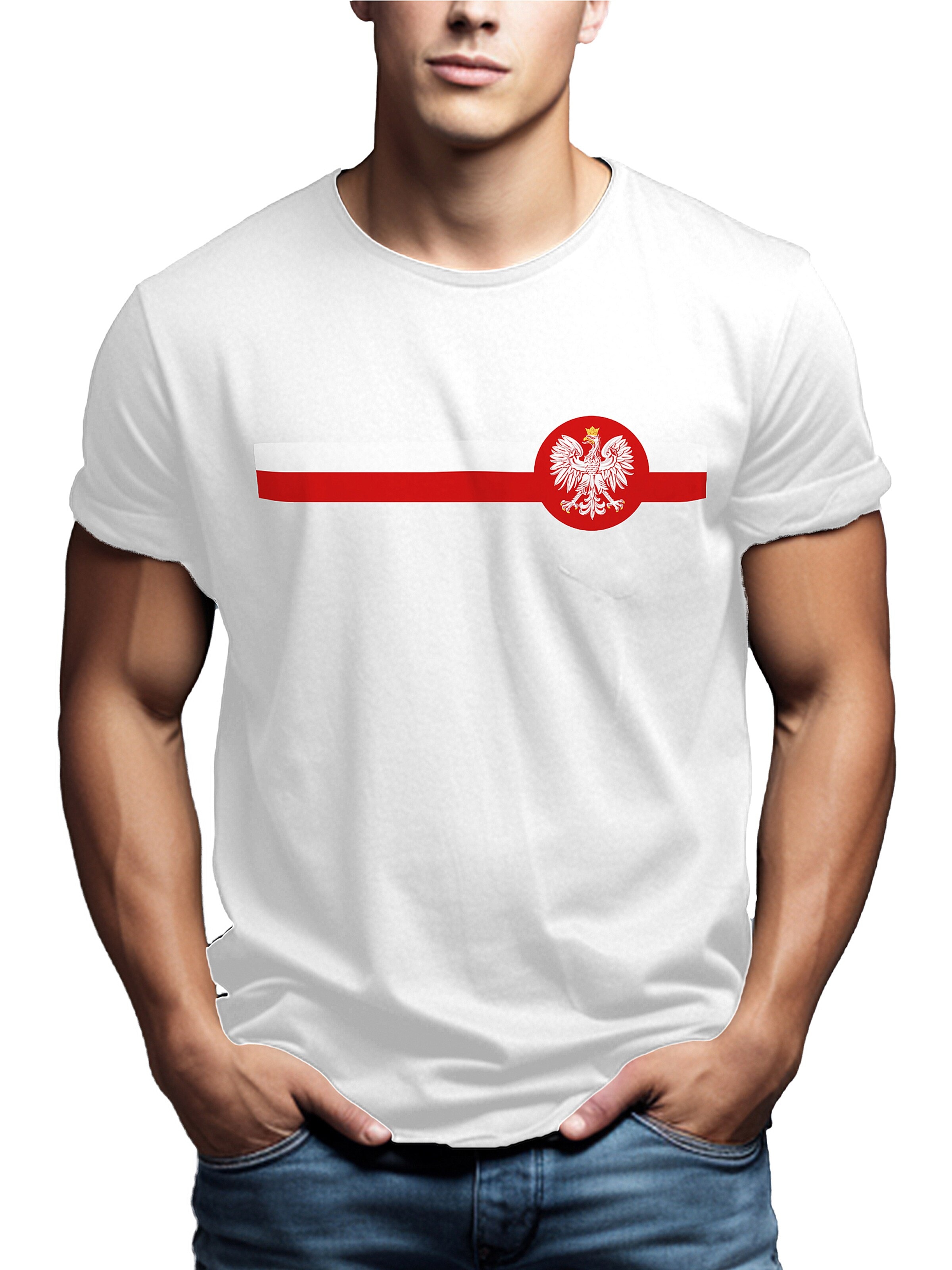 MAKAYA Shirt 'Polen Wappen' in White