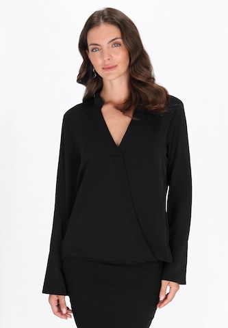 usha BLACK LABEL - Blusa en negro: frente