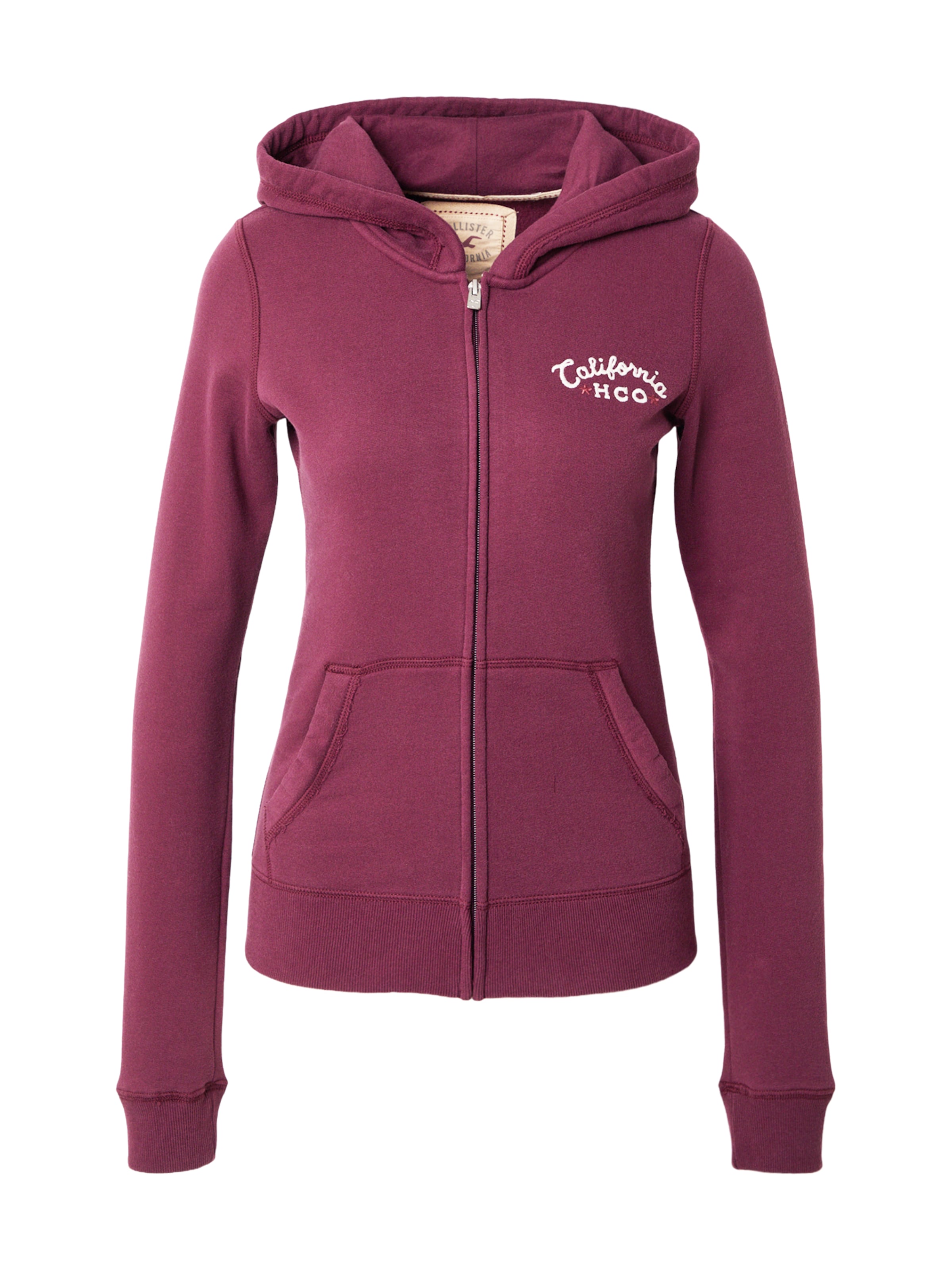 HOLLISTER Sweatjacka 'HERITAGE' i röd: framsida