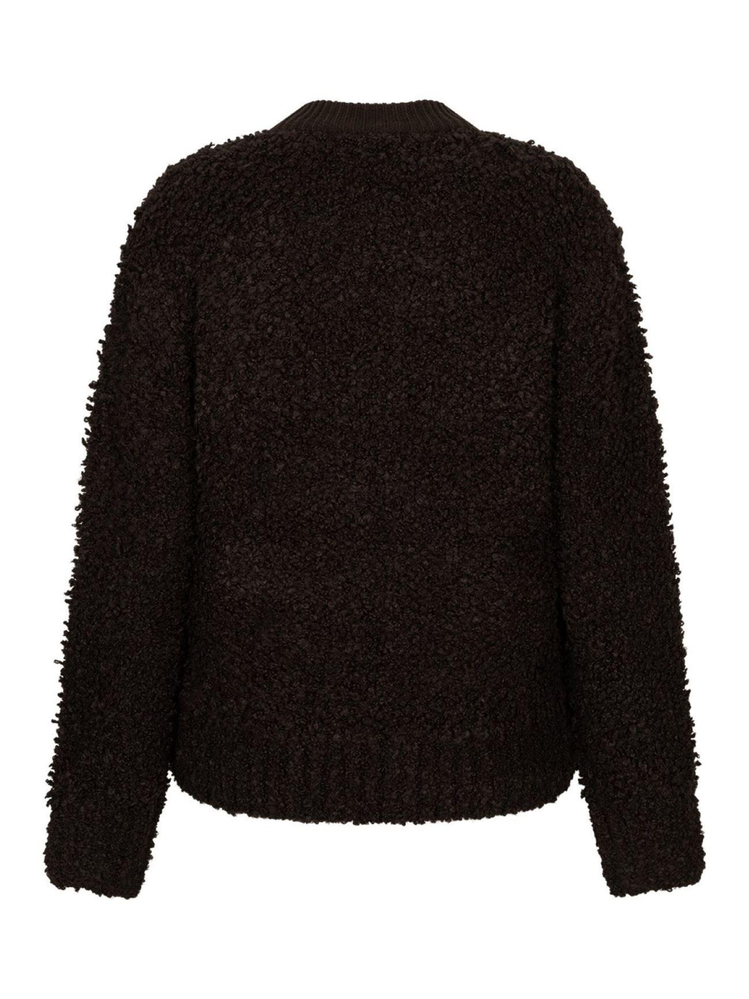 Red Button Knit cardigan 'RB Bomber knit boucle espresso' in Brown