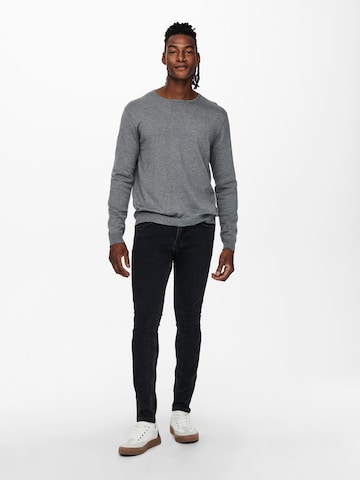 Only & Sons - Pullover 'Wyler' em cinzento