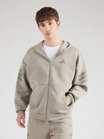 ADIDAS SPORTSWEAR Sports sweat jacket 'FI' in Beige: front