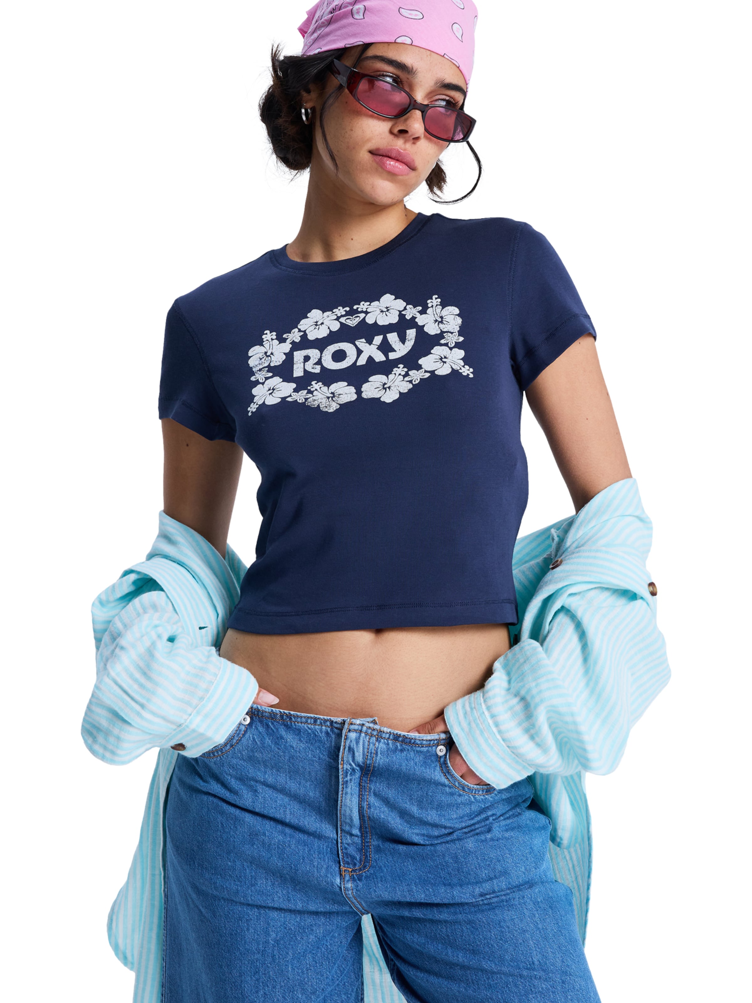 ROXY Shirt 'Sea You Later' in Blue: front