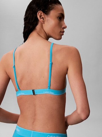 Calvin Klein Swimwear Triangel Bikinitop in Blauw