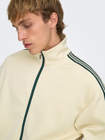 Only & Sons Sweatvest 'ONSRiber' in Grijs