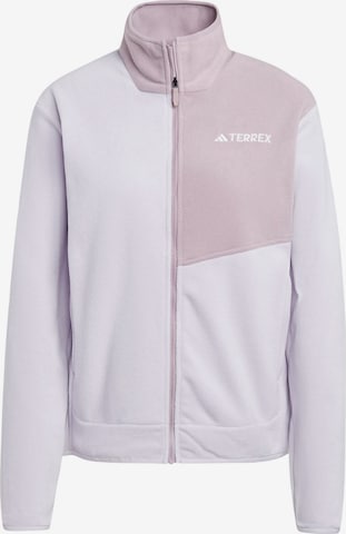 Veste en polaire fonctionnelle ADIDAS TERREX en violet : devant