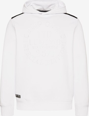 CAMP DAVID Sweatshirt in White: front