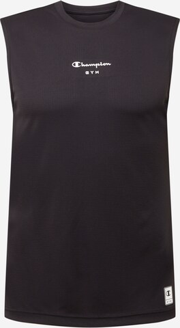 Champion Authentic Athletic Apparel Λειτουργικό μπλουζάκι σε μαύρο: μπροστά