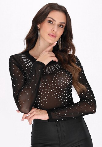 faina Bodysuit in Black: front