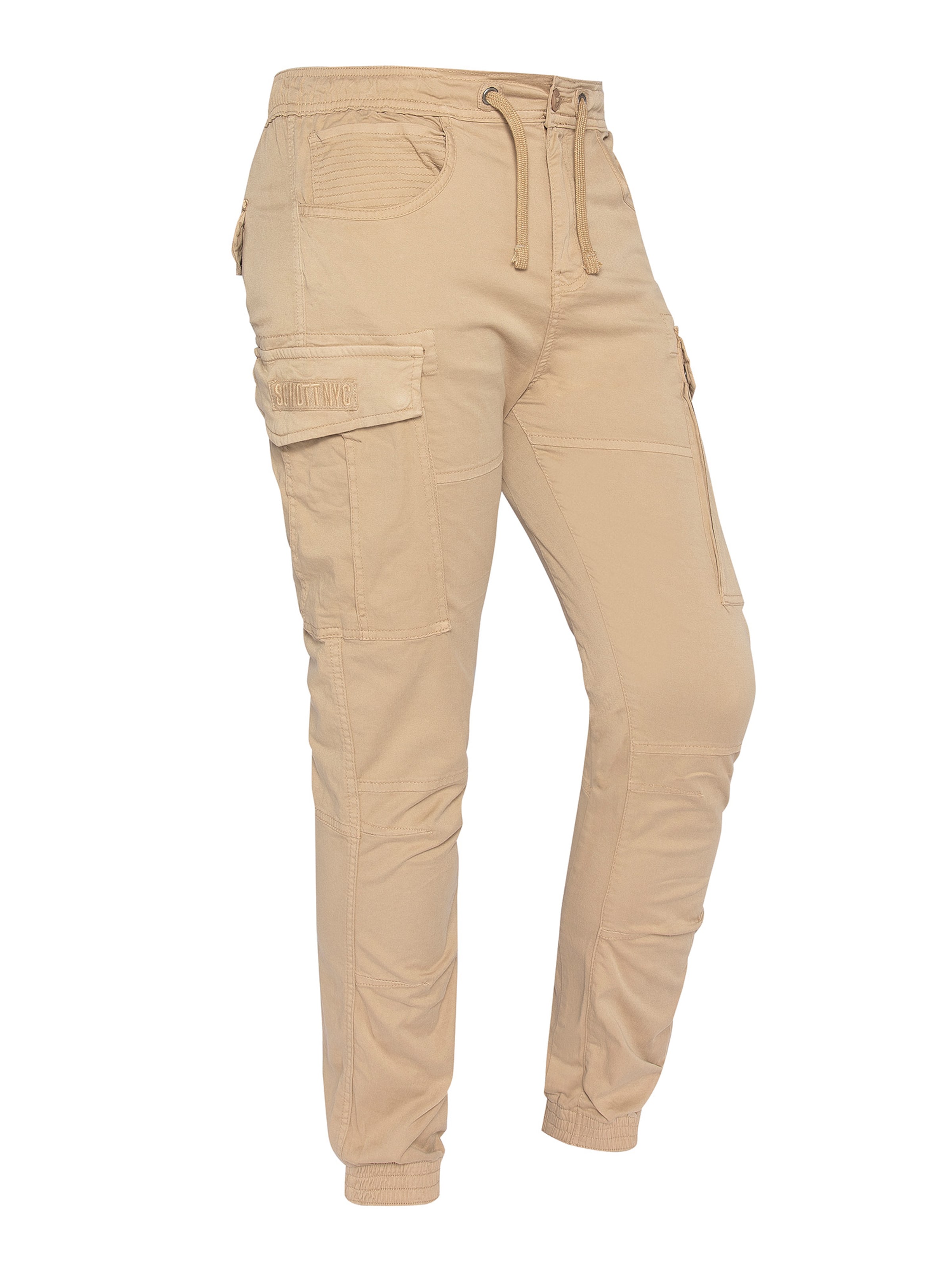 Schott NYC Regular Cargo Pants in Beige
