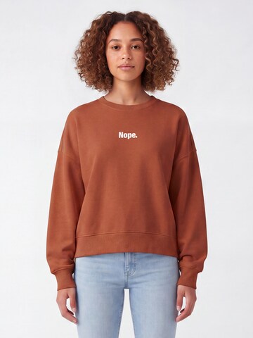 Watapparel Sweatshirt 'Nope' in Rood: voorkant