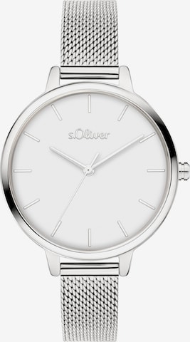 Montre à affichage analogique s.Oliver en argent : devant