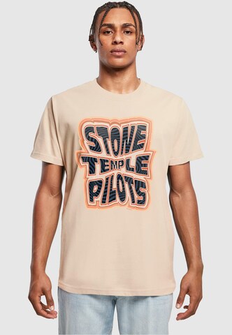 Merchcode Shirt 'Stone Temple Pilots' in Beige: voorkant
