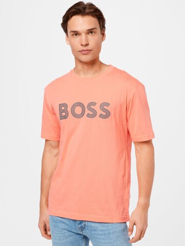 BOSS T-Shirt 'Teeos' in Orange: predná strana