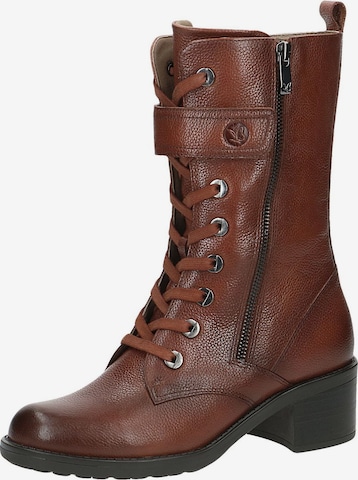CAPRICE Lace-Up Ankle Boots in Brown: front