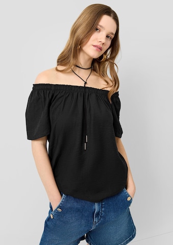 QS Blouse in Black: front