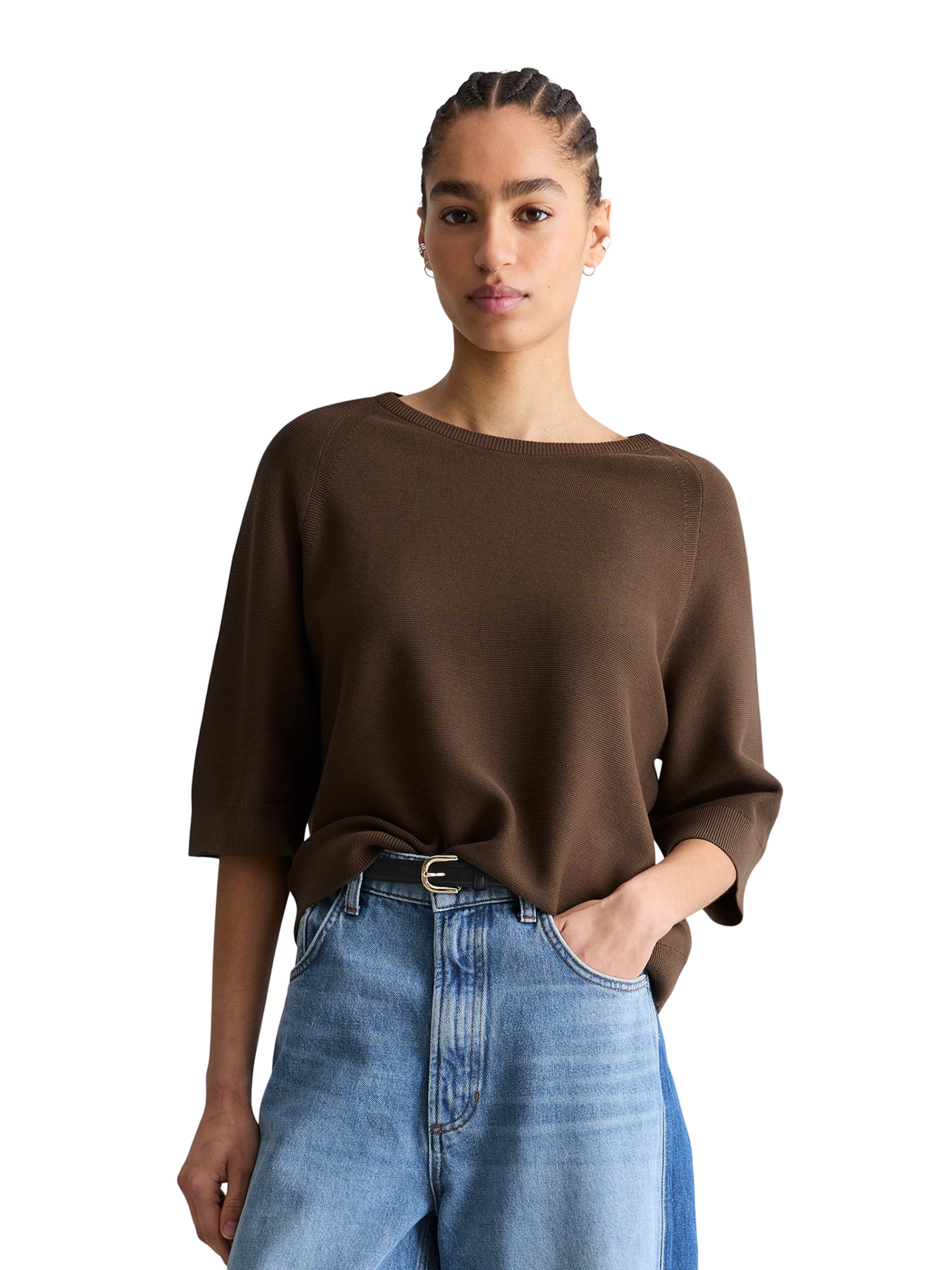 Marc O'Polo DENIM Svetr – hnědá: přední strana