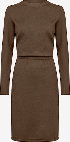 SAINT TROPEZ - Vestido de punto en marrón: frente