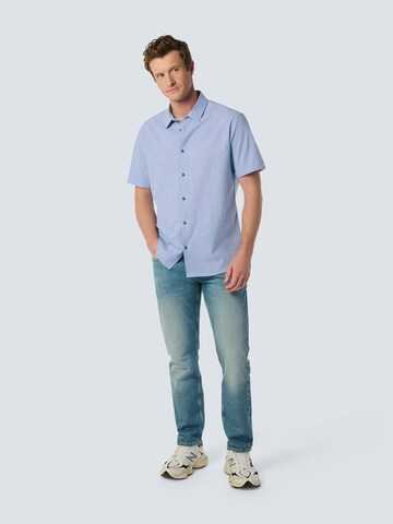 No Excess Regular Fit Hemd in Blau