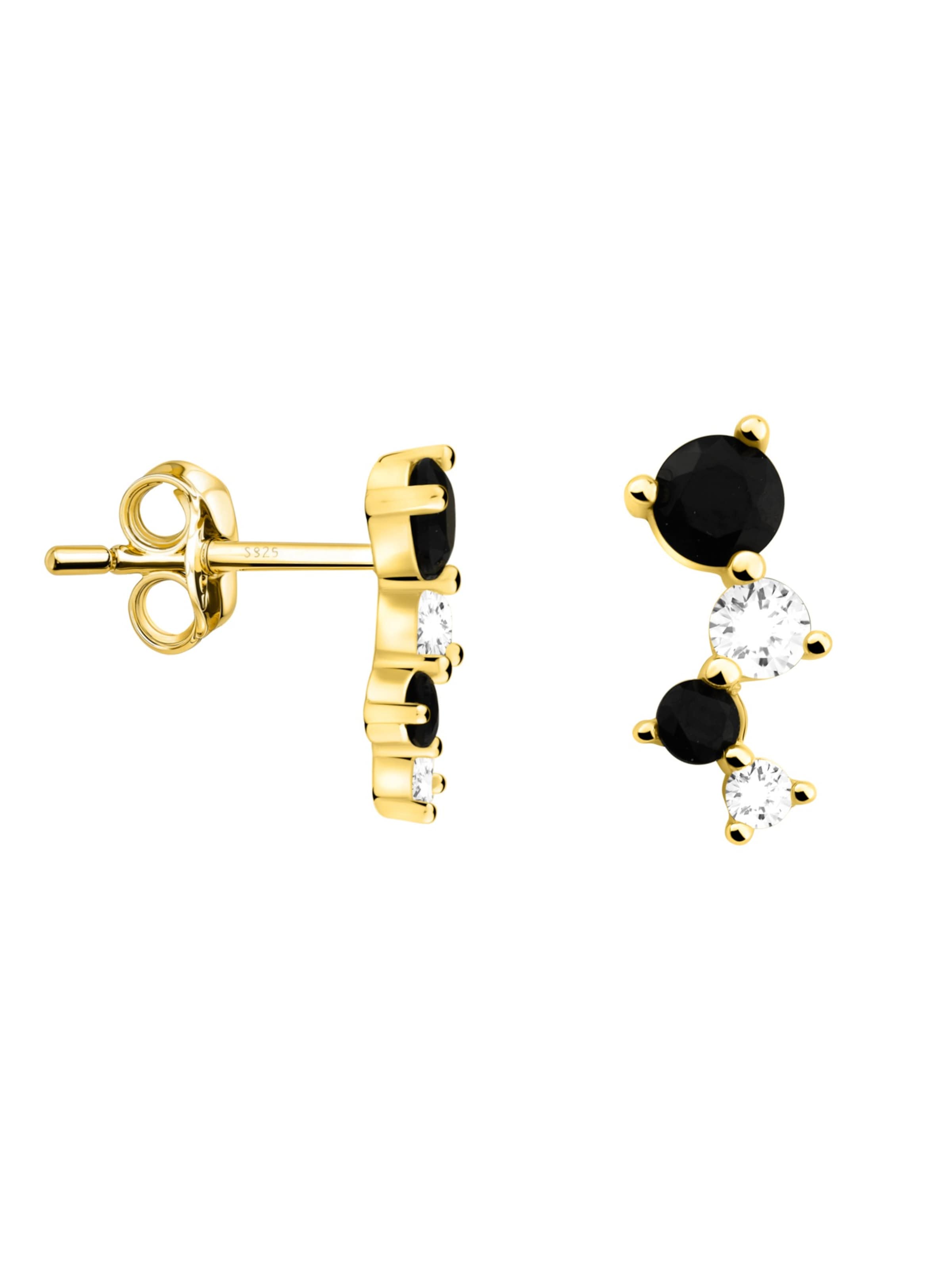 Sofia Milani Ohrringe 'Zirconia'‌‌‌‌‌ in Gold: Vorderseite