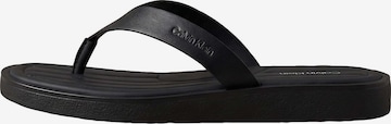 Tongs 'Alonso' Calvin Klein en noir : devant