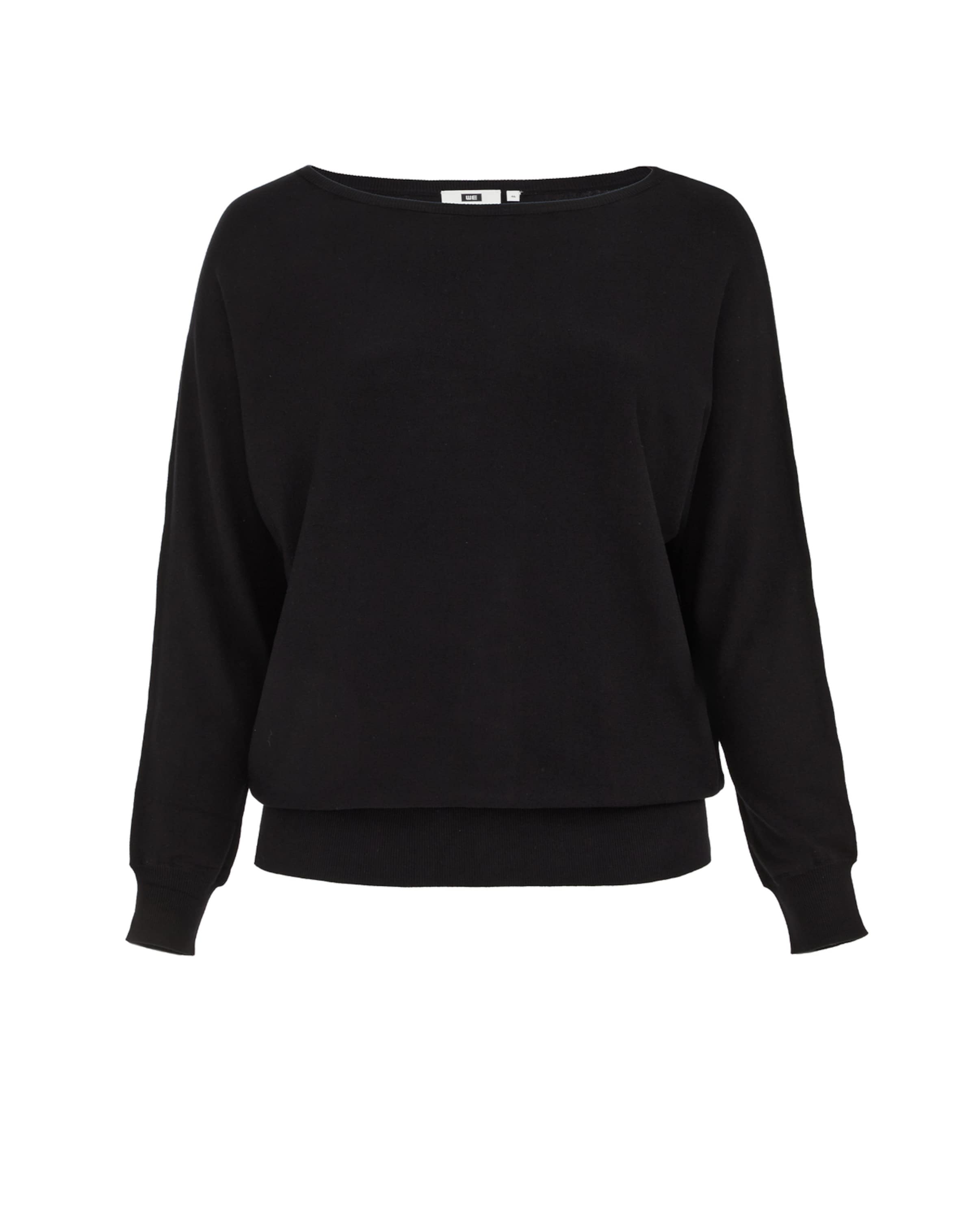 WE Fashion Пуловер 'Curve' в черно: отпред