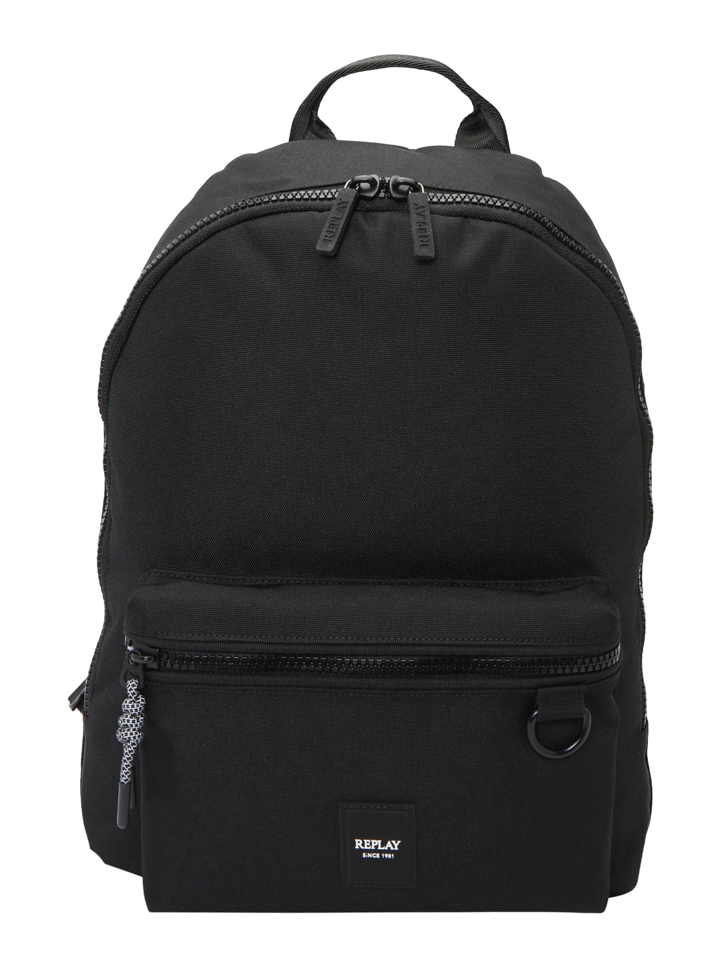 Zaino di REPLAY in nero: frontale