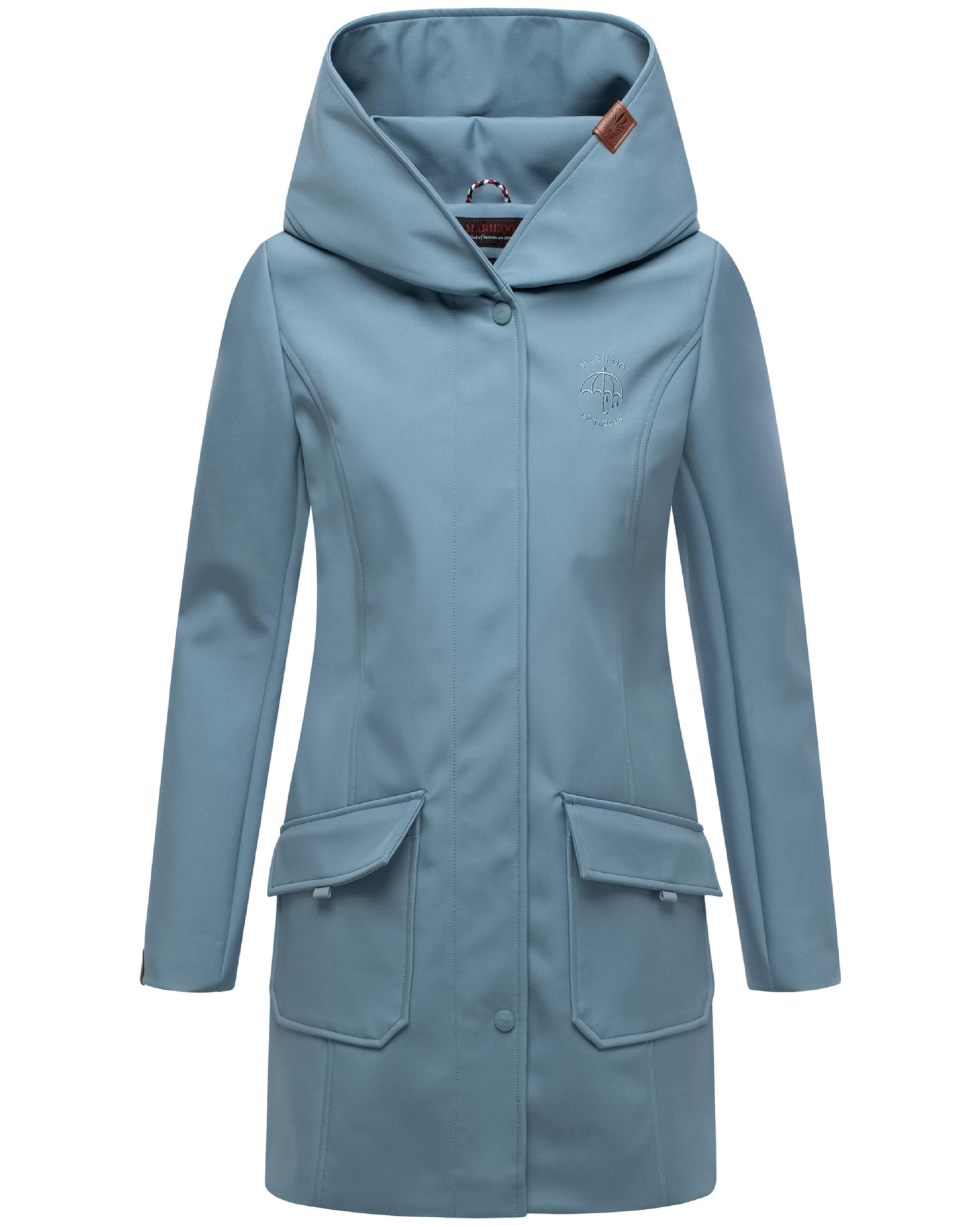 MARIKOO Raincoat 'Mayleen' in Blue: front