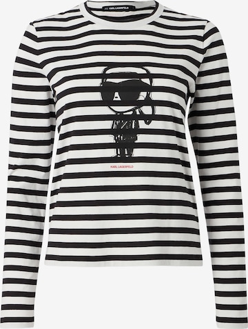 T-shirt 'IKON' Karl Lagerfeld en noir : devant