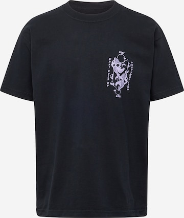 Obey Shirt 'WHAT GOES UP MUST COME DOWN' in Black: front