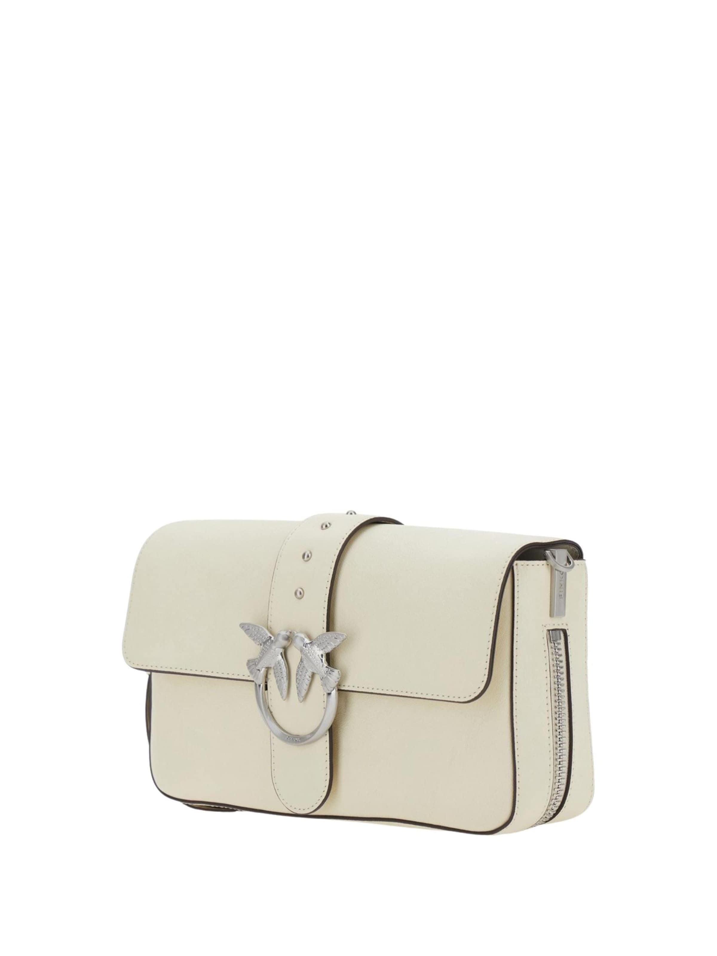 PINKO Håndtaske 'Pinko Sacs à main Love One Slouchy Zip Classic V Blanc' i hvid