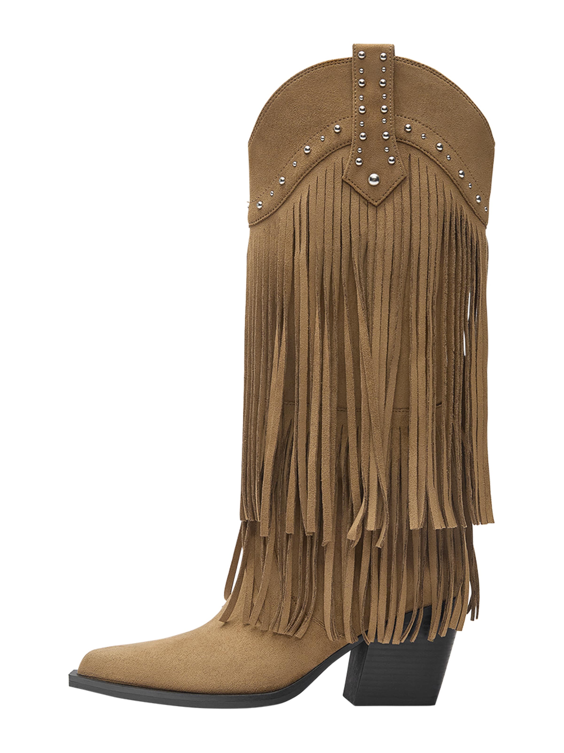 Pull&Bear Buty kowbojskie w kolorze beżowy